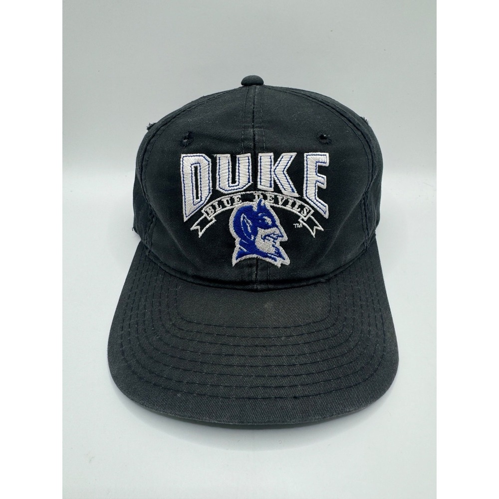 VTG 90s Duke Blue Devils Snapback Hat Black Green Underbill NCAA Basketball